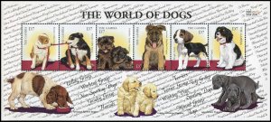 Gambia 2000 Sc 2284 Dogs Collie Spaniel Beagle Terrier Shepherd Puppies CV $8.50