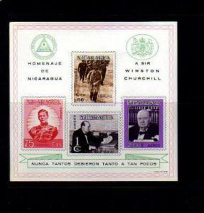 NICARAGUA -1966- SIR WINSTON CHURCHILL - MINT - S/SHEET