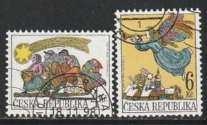 1998 Czech Rep - Sc 3061-2 - used VF - 2 single - Christmas