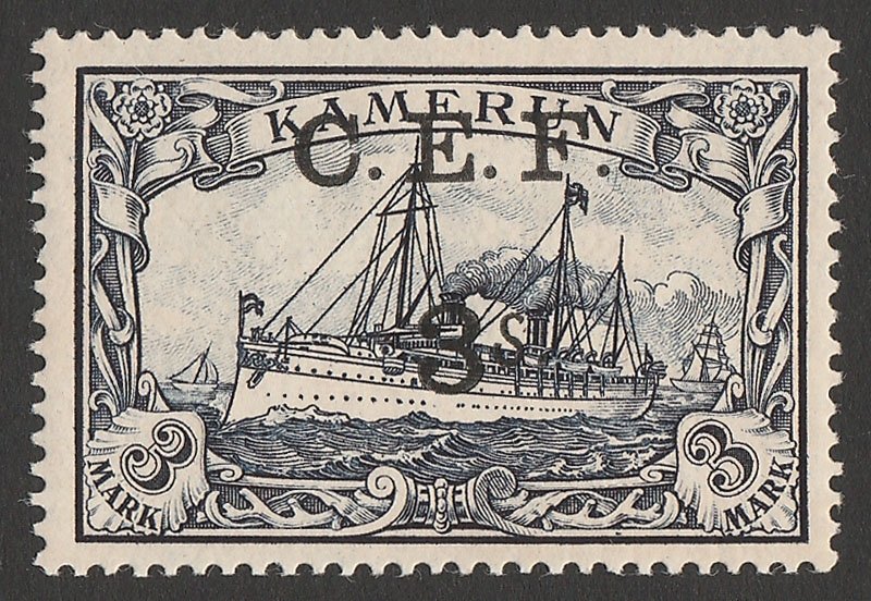 CAMEROON - BRITISH & FRENCH 1915 Yacht 3mk, error 'S broken at top'. MNH **. 