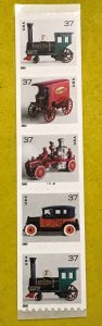 US SCOTT 3638-41 Coil - TOYS Strip of 5 Plate # B12222 - XF, Mint NH