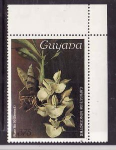 Guyana-Sc#1153a- id9-unused NH 375c-Flowers-Orchids-wmk Lotus Bud Multiple-1985-