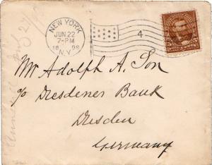 United States York York, N.Y. 1898 American Flag Type B14(4) #10  5c Grant Fi...