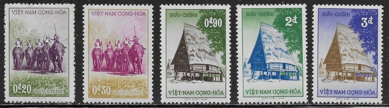 South Vietnam Scott #'s 63 - 67 MH