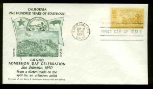 997 CALIFORNIA FDC SACRAMENTO, CA #M15 FULTON STAMP COMPANY CACHET UNADDRESSED