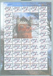 Denmark. 2004 Christmas Sheet Mnh. Junior Chamber. Local Esbjerg. Santa,Sled.