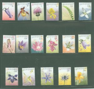 Slovenia #686-702 Mint (NH) Single (Complete Set) (Flora) (Flowers)