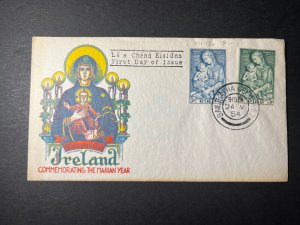 1954 Ireland First Day Cover FDC Dublin Madonna and Child The Marian Year