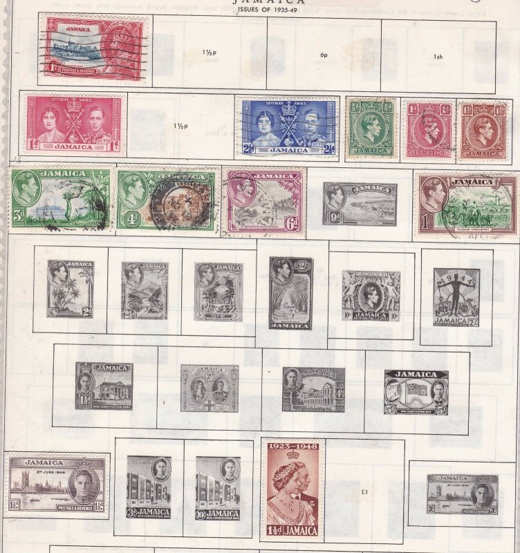 JAMAICA^^^^^1935-49 mint & used  on page  $$  @ ha664jam