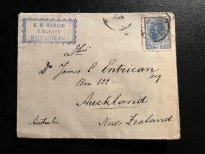 1900 Romania Cover Bucharest to Auckland New Zealand