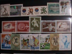 ​HUANGRY STAMP- OLYMPIC & SPORTS-35 DIFFERENT USED STAMPS-CAT. $12  VERY FINE