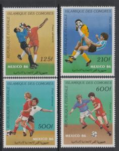 XG-T287 COMOROS IND - Football, 1986 Mexico '86 World Cup MNH Set