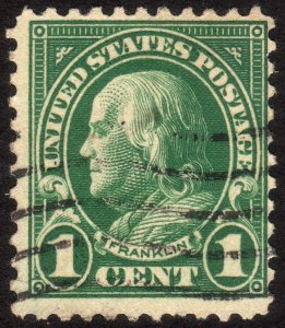 1923, US 1c, Benjamin Franklin, Used, Sc 552