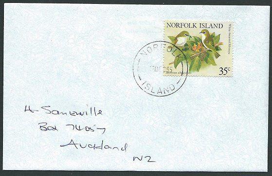 NORFOLK IS 1995 cover to New Zealand - 35c Birds...........................42802