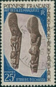 French Polynesia 1967 Sc#237,SG77 25f Hunting Stirrups FU