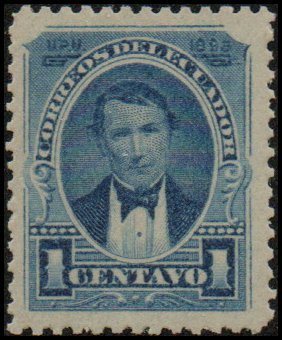 Ecuador 47 - Mint-H - 1c Vicente Rocafuerte (1895) (cv $0.90)
