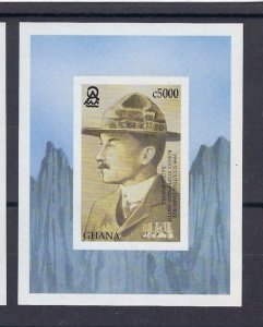 1998 Boy Scout Ghana SS 19th World Jamboree Chile Imperforate BadenPowell