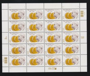 US 3504 34c Nobel Prize 1901-2001 Mint Stamp Sheet OG NH