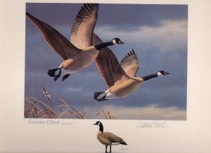 WEST VIRGINIA #1 1987 STATE DUCK STAMP PRINT CANADA GEESE EXEC Daniel Smith