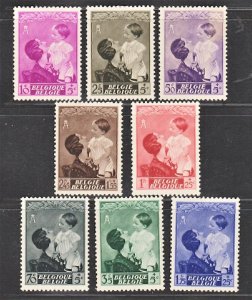 BELGIUM 1937 Queen Astrid and Prince Baudouin (8v Cpt) Fresh MNH CV$50