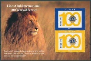 Guyana 2017 MNH Lions Club International Stamps Wild Animals Organizations 2v SS