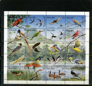 MALAWI 1992 BIRDS SHEET OF 20 STAMPS MNH