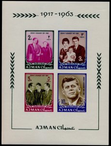 Ajman 26a imperf MNH John F. Kennedy, Eleanor Roosevelt, Johnson, Humphrey 