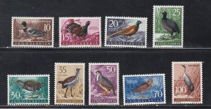 Yugoslavia # 497-505, Birds, Mint LH, 1/3 Cat.