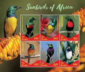 Gambia 2019 - Sunbirds of Africa - Sheet of 6 Stamps - MNH