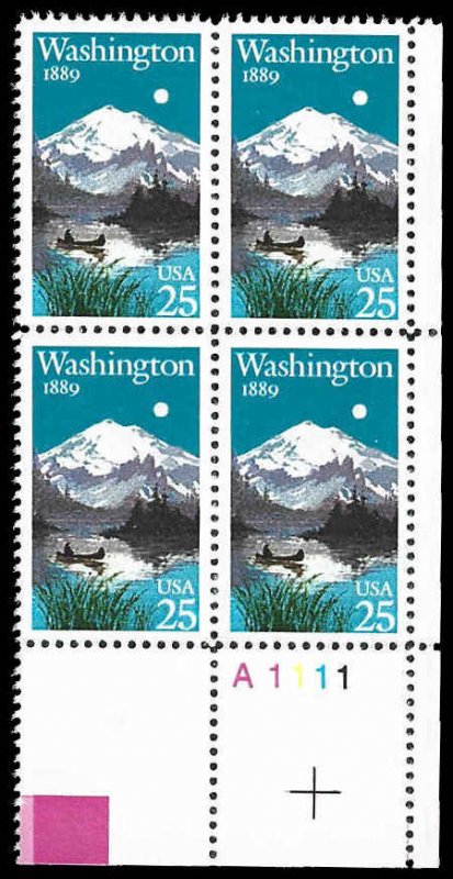 PCBstamps   US #2404 PB $1.00(4x25c)Washington Statehood, MNH, (PB-4a)