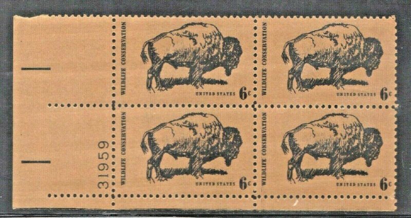 USA  SC# 1392 MNH PB OF 4  6c 1970  WILDLIFE CONSERVATION SEE SCAN