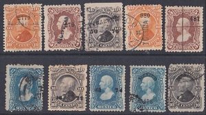 MEXICO 10 Perf Hidalgos - various values & overprints......................A3202