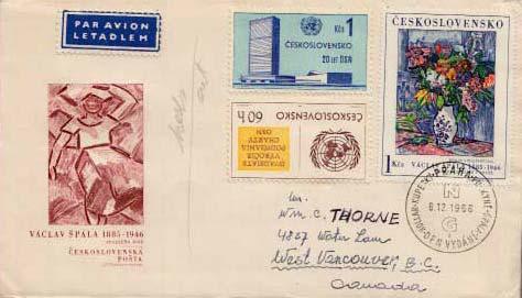 Czechoslovakia, First Day Cover, Art