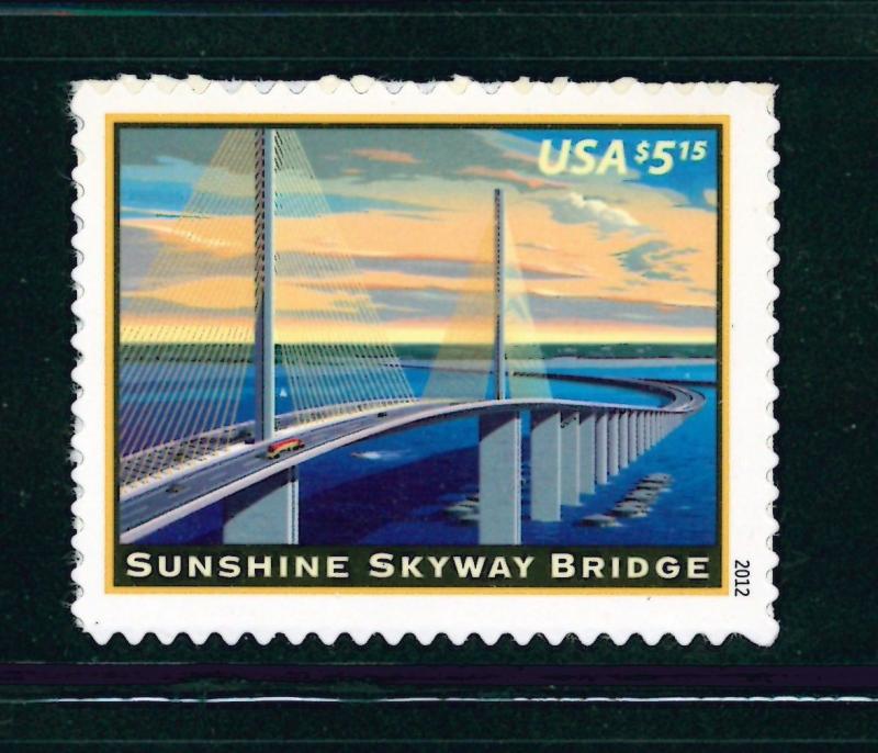 US Scott #4649 2012 $5.15 Sunshine Skyway Bridge, FL./ Priority Mail MNH