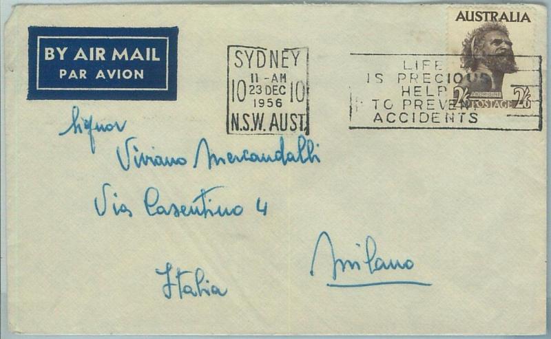 67343 - AUSTRALIA - Postal History -   COVER to ITALY  1956