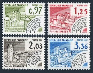 France 1814-1817, MNH. Michel 2314-2317. Towers, precanceled, 1982.