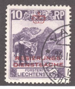 Liechtenstein, Scott #o2, Used