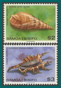 Samoa 1979 Shells III, MNH 493-494,SG530a-SG530b