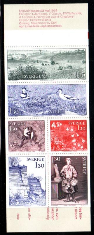 Sweden Sc 1247a 1978 von Linne stamp booklet mint NH