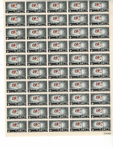 Red Cross 5c US Postage Sheet #1239 VF MNH