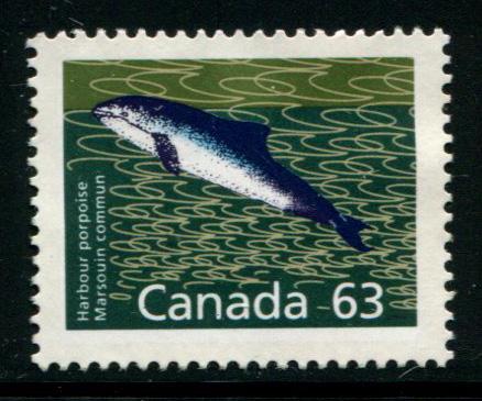 1176 Canada 63c Harbour Porpoise, used