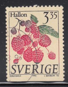 Sweden 1995 used Scott #2002 3.35k Rubus idaeus Raspberries