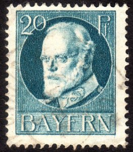 1914, Germany Bavaria, 20pfg, Used, Sc 102, Mi 97