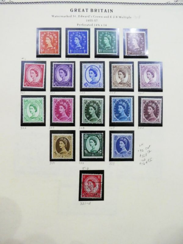 EDW1949SELL : GREAT BRITAIN Mint & Used collection on album pages. 