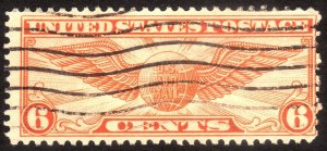 1934, US 6c, Winged Globe, Used, Sc C19