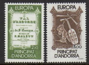 Andorra French 1985 Europa VF MNH (337-8)