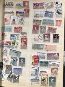 Worldwide Stamp Stock Book Lots of Very Nice US + Glass Scenes