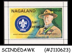 NAGALAND / INDIA - 1972 BOY SCOUTS LORD BADEN POWELL / BELGICA OVPT MIN/SHT MNH