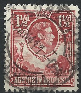 Northern Rhodesia 1938 - 1½d George VI - SG29 used