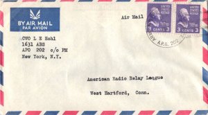 United States A.P.O.'s 3c Jefferson Prexie (2) c1955 Army-Air Force Postal Se...